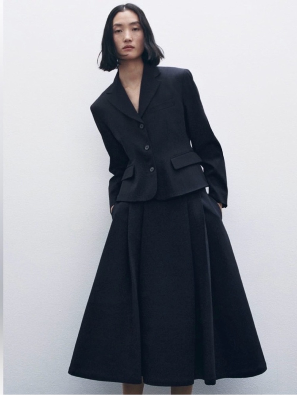 Zara Skirt Suit navy